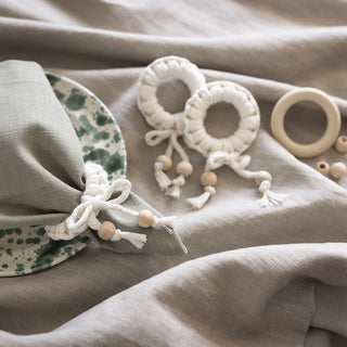 Mini Craft Kit Macramé, Napkin Ring, off white