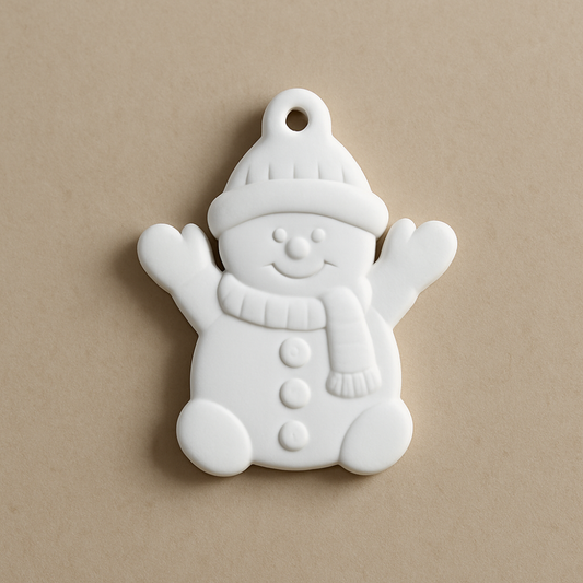 Christmas Snowman Decoration – Bisque Blanks x24