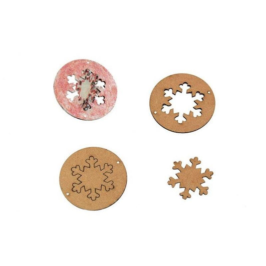 MDF Xmas Duo Deco Snowflake set