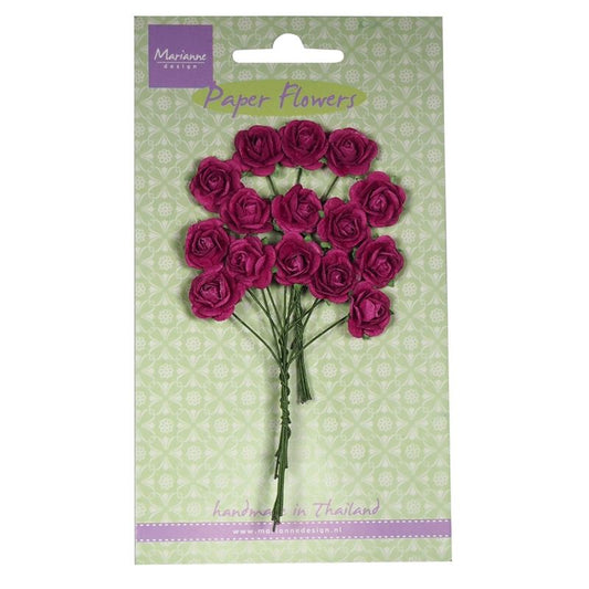 Roses - Medium Pink Flower Embellishments