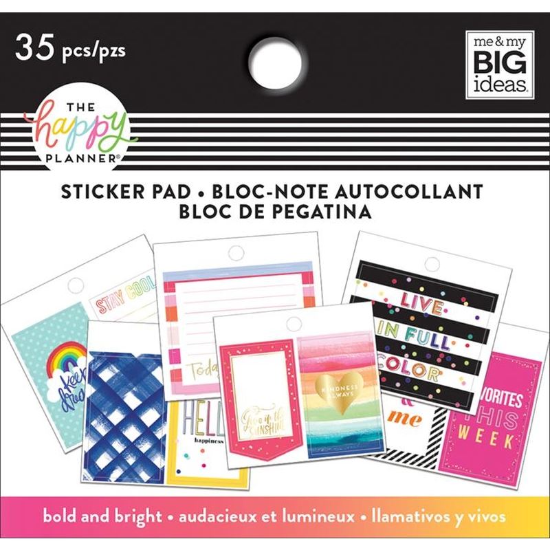PLN Tiny Sticker Pad Bold and Bright Sticky Pads – Go Craft