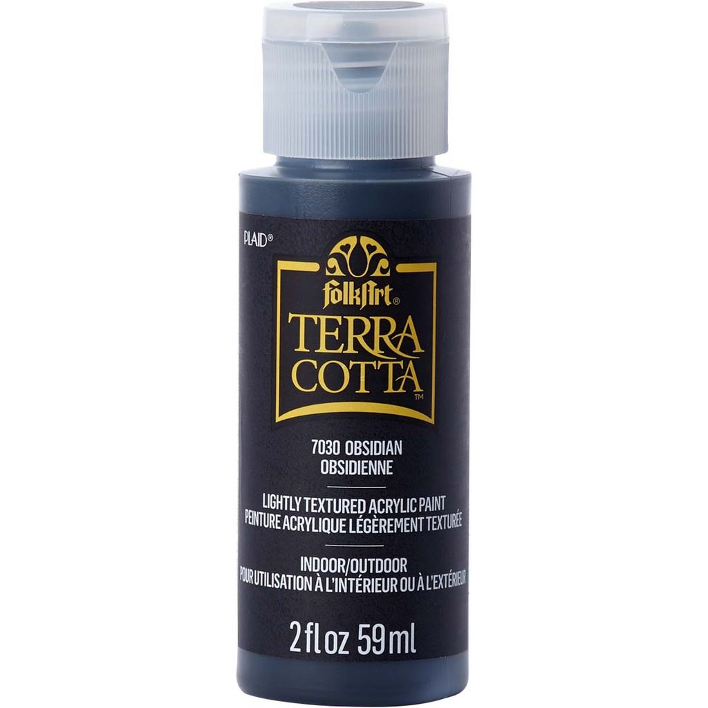 Obsidian Folkart Terra Cotta Textured Paint - 2 Oz.