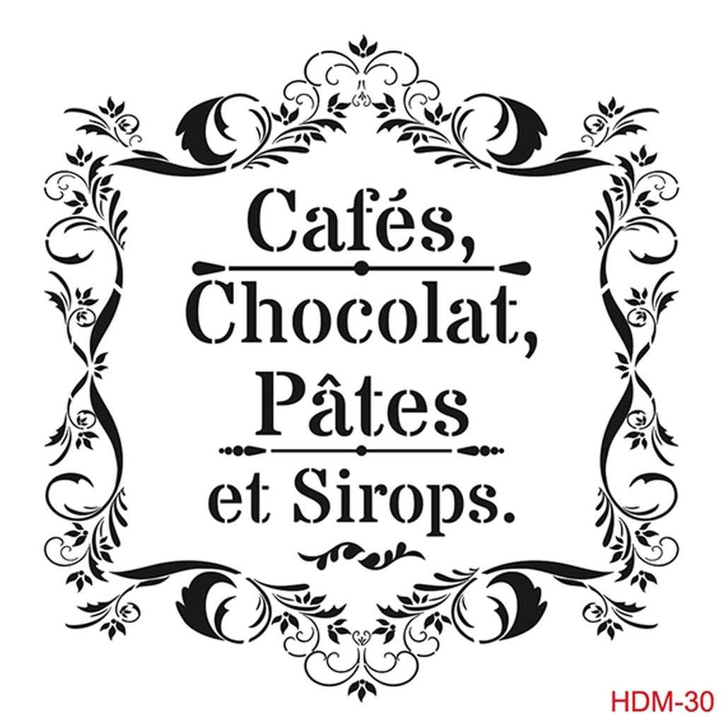 25 x 25 Midi Stencil - CafÔøΩ Chocolat