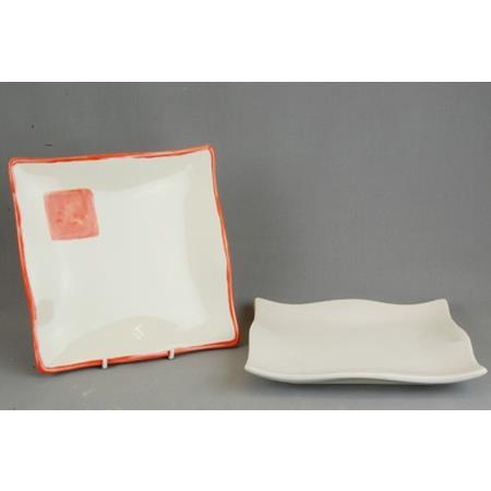 Sushi Wavy Plate 18cm square Box Quantity 6