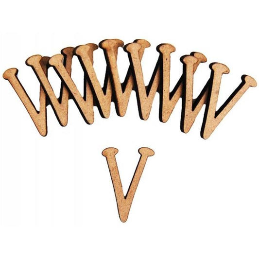 MDF Letter V (28mm) pk 10