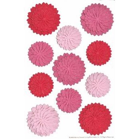 Red Pink Dahlia Stickers