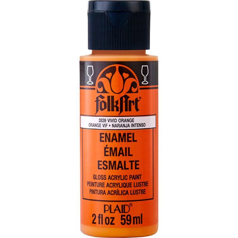 Vivid Orange Folkart Enamels 2oz