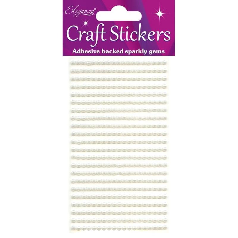 3mm Pearls Ivory Craft Stickers No.61 - 418 pieces