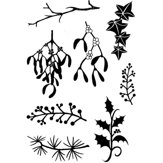 Christmas Greenery Clear Stamp Set