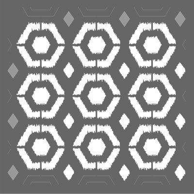 Ikat Hexagon Stencil