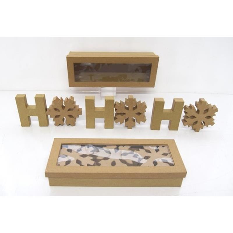 HoHoHo Snowflake letter Kit Pack of 6