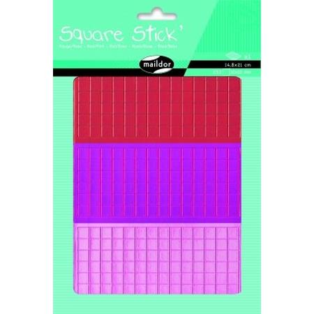 Square Stick Red/Pink 1cm