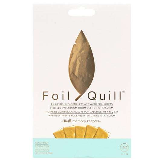 Foil Quill - 4 x 6 Inch Sheets Gold Finch (30 Piece) Foil Sheets