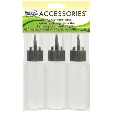DecoArt Empty Fillable Writer Bottles 2oz x3 – Go Craft