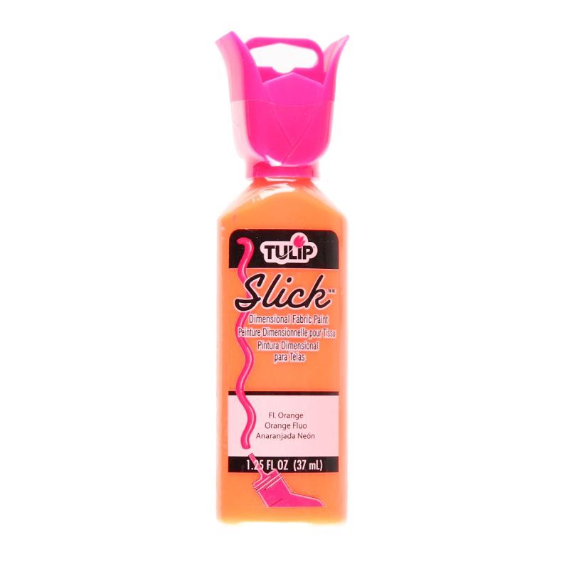 Tulip Slick Neon Orange Dimensional Fabric Paint - 1.25oz