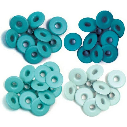 Wide Eyelets - Aluminium Aqua Sold in Singles