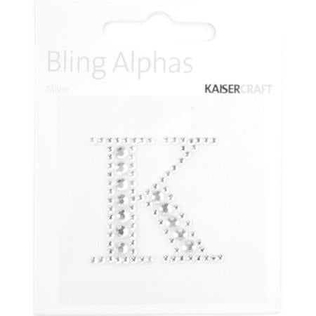 Rhinestone 'K' Silver