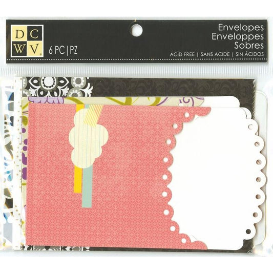 6X6.5 Assorted Envelopes - 6 P