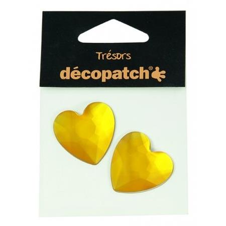 Pack of 2 hearts, 3cm � Orange