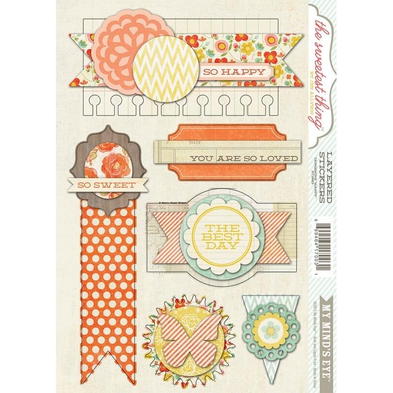 Happy Layered Sticker Sold in singles