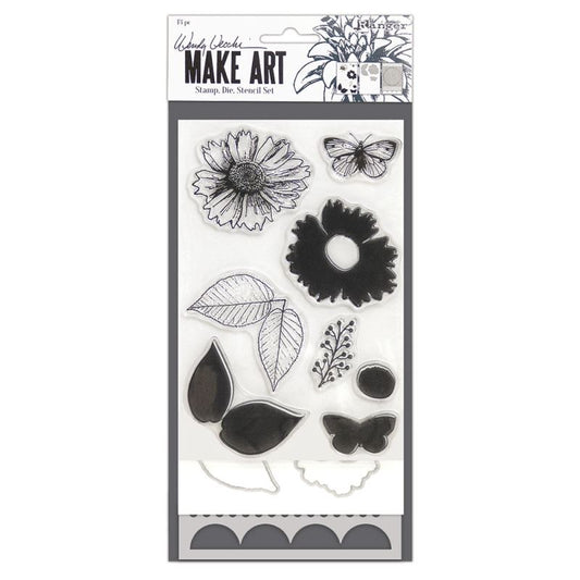 Stamp Die Stencil Set Country Flowers