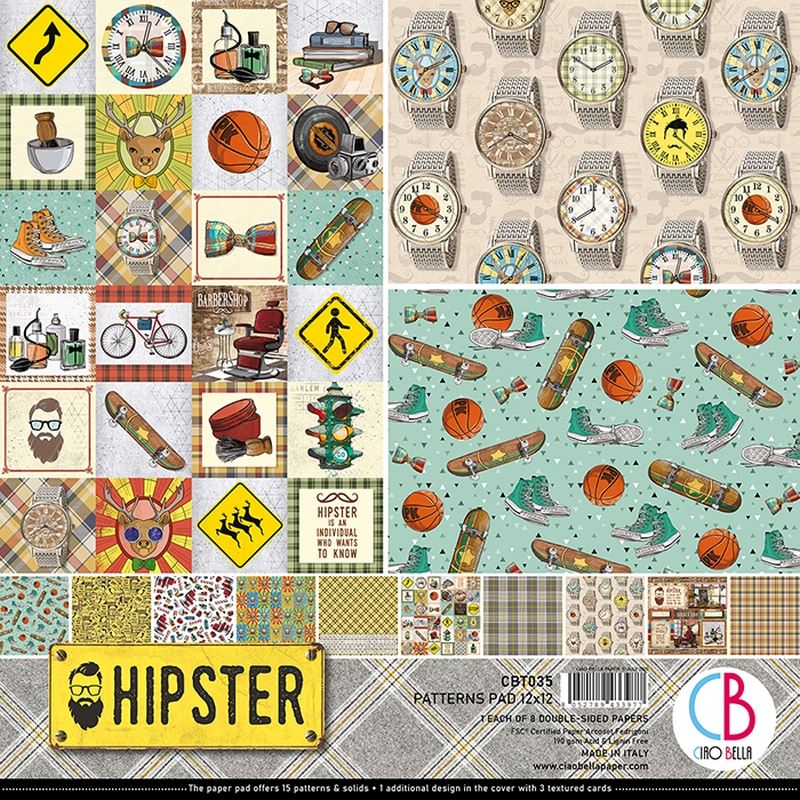 12"x12" Patterns Pad Hipster