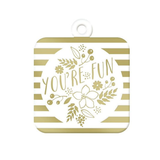 Sheer Metallic Tags You're Fun Sold in Singles