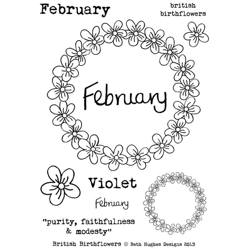 BH British Birth flowers February