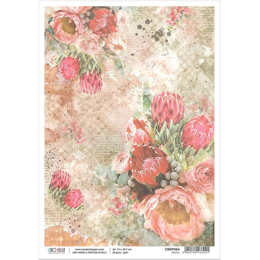 Rice Paper A4 Protea - 5 pack