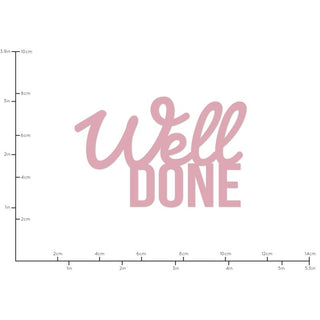 Decorative Die Words Well Done