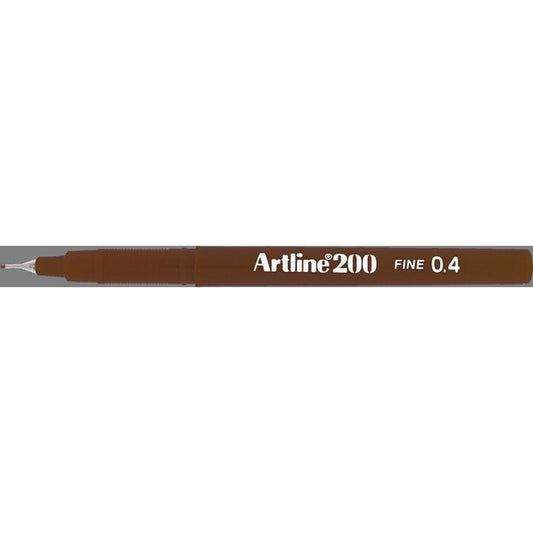 Artline EK200 Dark Brown 0.4 pen Sold in boxes of 12s