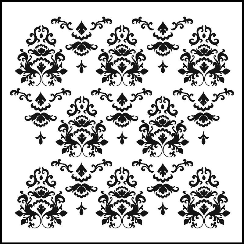 12x12 Stencil Damask