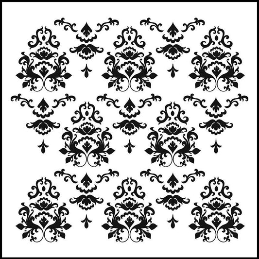 12x12 Stencil Damask