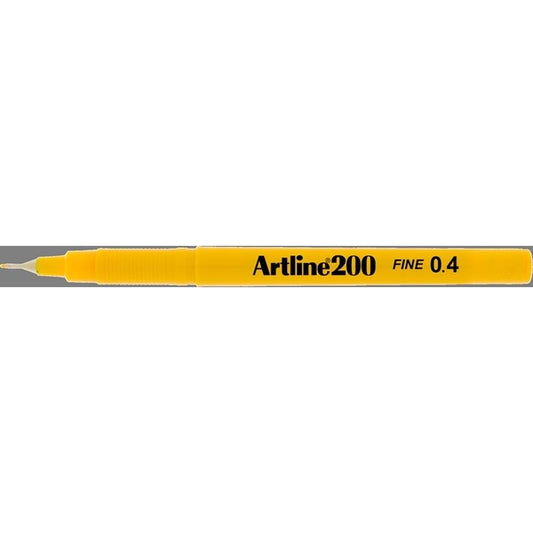 Artline EK200 Yellow 0.4 pen Sold in boxes of 12s