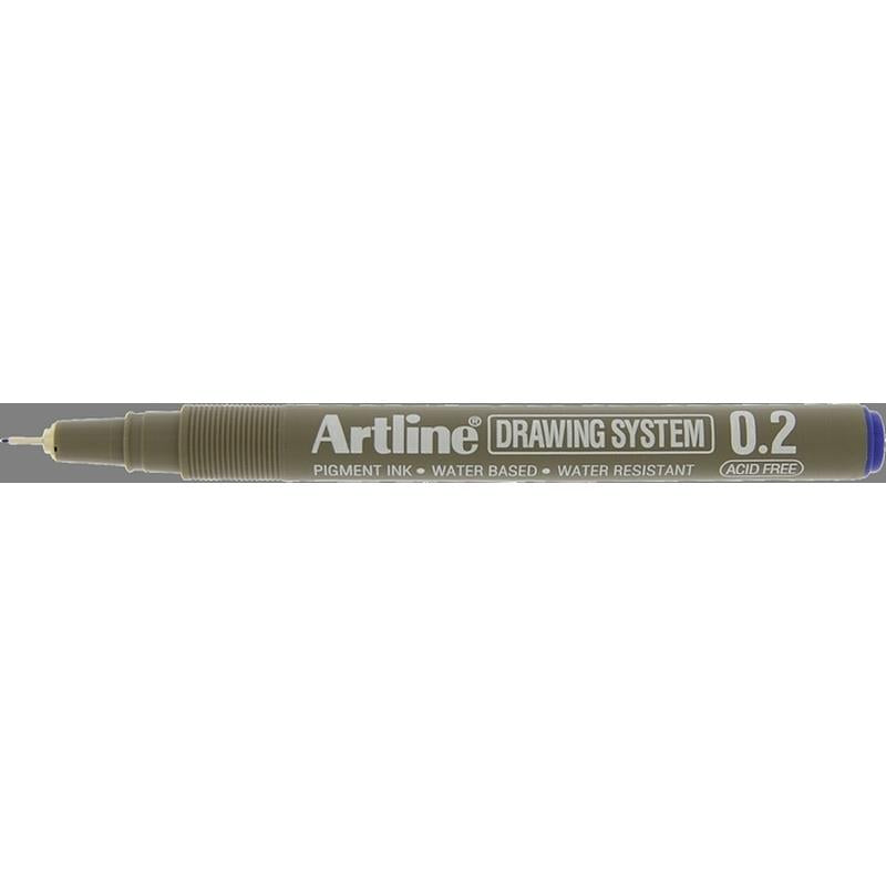 EK232 0.2 Drawing Pen Blue Sold in boxes of 12s