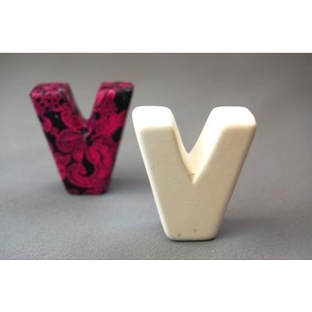 3D Letter V 4.5cm Inner Wrap Quantity 6