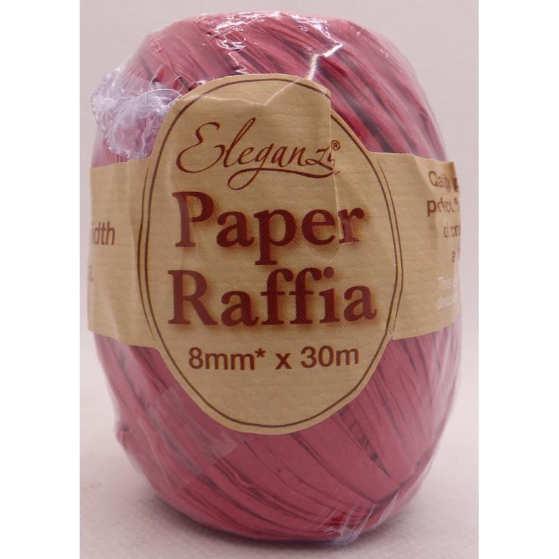 Paper Raffia No.16 Red - 8mm x 30m