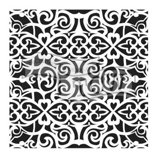 6x6 Stencil Scrollwork