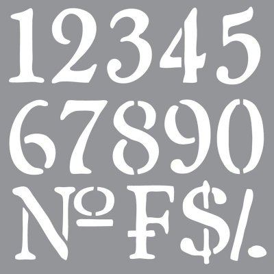 Olde World Numbers Stencil