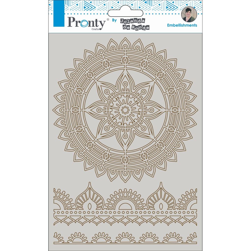 Chipboard. mandala & borders 2 A5by Jolanda