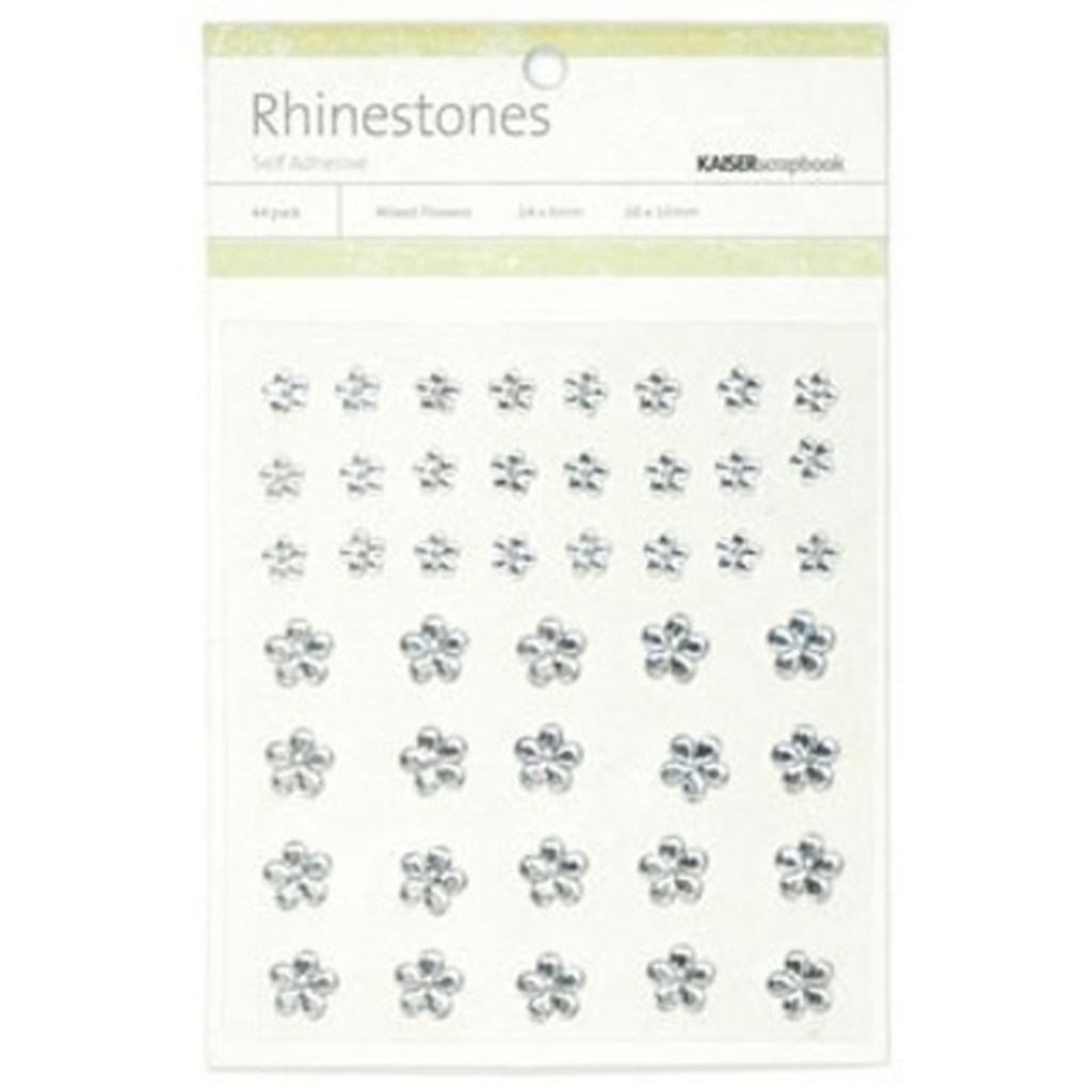 Flower Rhinestones-Silver