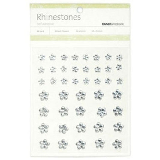 Flower Rhinestones-Silver