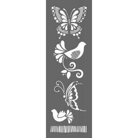 Birds & Butterflies 6"x18" Stencil