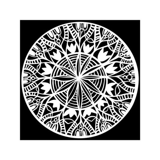 12x12 Stencil Spring Medallion