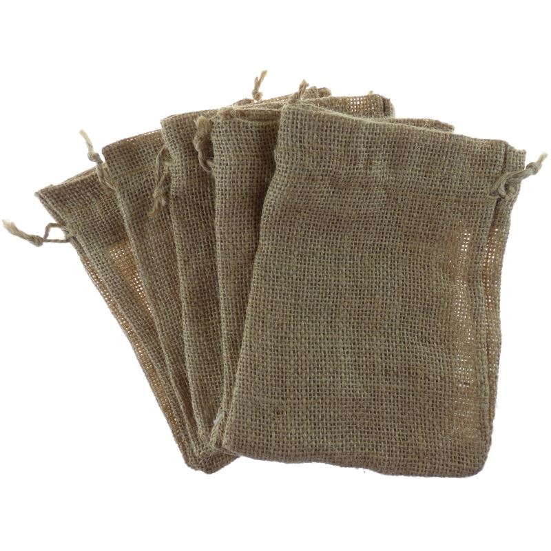 Hessian Bags 12cmx17cm Natural No.02 -  - 5 Pieces