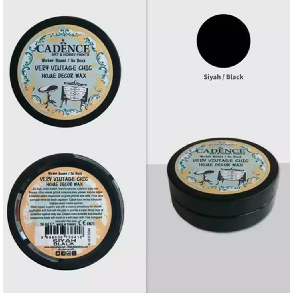 Black  50 ml Very Vintage Chic Home Decor Wax