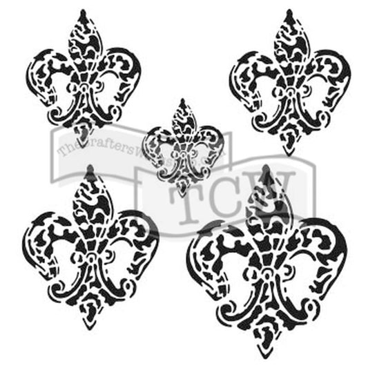 6x6 Stencil Baroque Fleurs