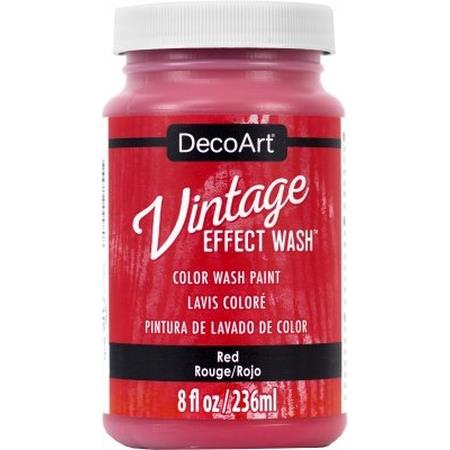 Red Vintage Effect Wash