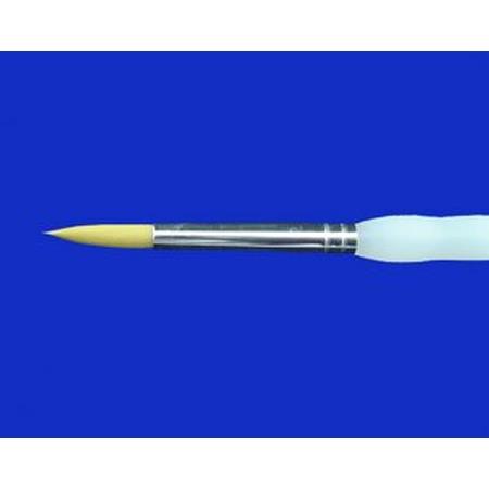 Gold Taklon Round Soft Grip Brush - Single