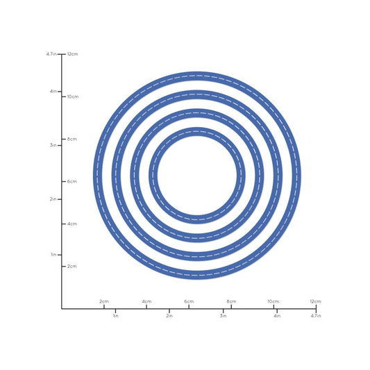 Die Nesting Stitched Circles